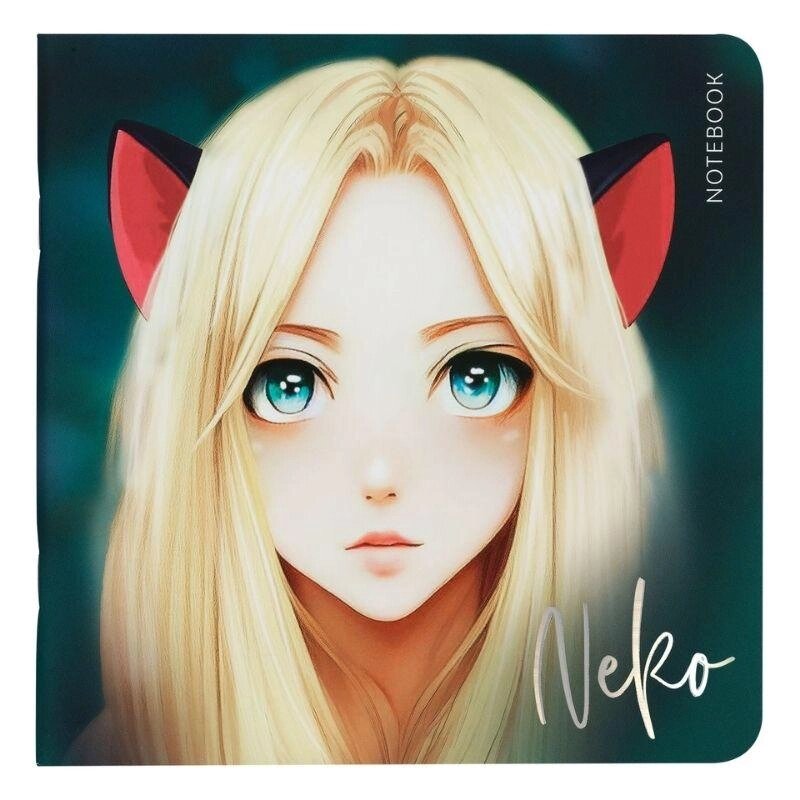 Записная книжка MESHU "Neko" 170х170 мм, 40 л, soft-touch, без линовки, 80г/м2, на скрепке от компании ИП Globus trade - фото 1