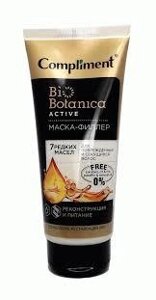 Compliment BioBotanica Active Маска-филлер для сухих и поврежденных волос 7 редких масел Реконструкция