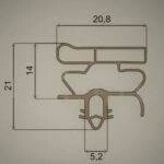 Уплотнитель 580*380 для холодильного стола Sagi и Modular
