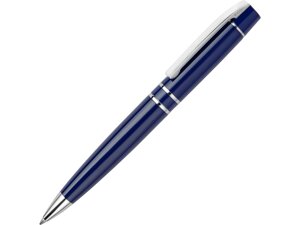 Ручка UMA VIP Металл. клип, декор. вставки хромированные, синий/серебро. В подарочной упаковке - пенал на магните.