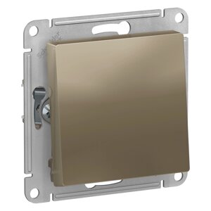 Atlasdesign 1-клавишный переключатель, сх. 6, 10ах, механизм, шампань