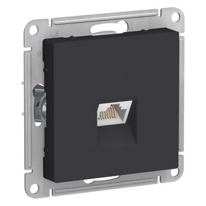 Atlasdesign розетка компьютерная RJ45, кат. 5е, механизм, карбон