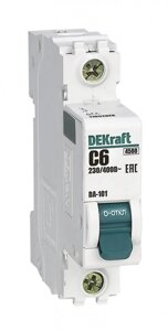 Dekraft 11052dekвт. выкл. 1р 6а х-ка C ва-101 4,5ка
