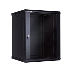 LinkBasic 15U 600*600*766, Шкаф телекоммуникационный, цвет чёрный, передняя дверь стеклянная (тонированная)