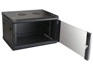 LinkBasic 6U 600*450*367, Шкаф телекоммуникационный, цвет чёрный, передняя дверь стеклянная (тонированная)
