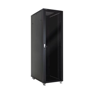 LinkBasic NCB 42U 600*1000*2000, Шкаф серверный, цвет чёрный, передняя дверь стеклянная (тонированная)