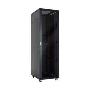 LinkBasic NCB 42U 600*600*2000, Шкаф серверный, цвет чёрный, передняя дверь стеклянная (тонированная)