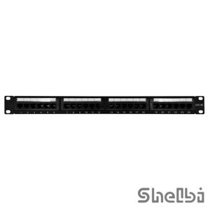 Shelbi 1U патч-панель кат. 5Е UTP, 24 порта, с полями для надписи