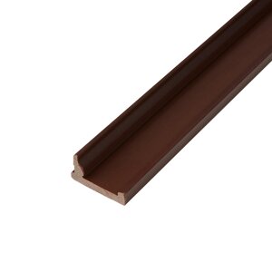 Holzhof Стартовый профиль ДПК коричневый + алюминий 40*20*3000мм для фасадной панели