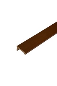 Holzhof Стартовый профиль ДПК шоколад +алюминий 40*24*3000мм для фасадной панели