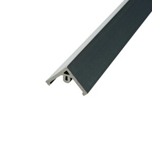 Holzhof Уголок серый ДПК + алюминиевый профиль 50*50*3000мм внешний для фасадной панели