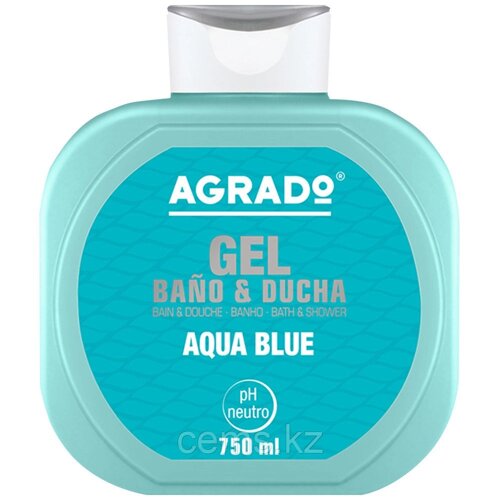AGRADO гель для ванн и душа"Aqua blue" увлажняющий 750мл