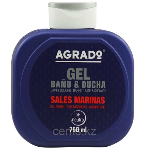 AGRADO гель для ванн Морская соль "Marine salts"увлажняющий 750мл