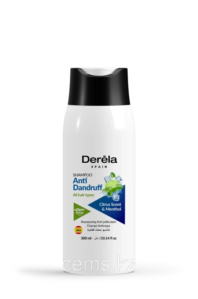 DERELA Шампунь для волос против перхоти ANTI-DANDRUFF 300 мл от компании ТОО "Компания CEMS" - фото 1
