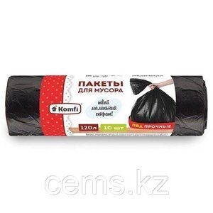 Мешки мусорные рулон 120л 10 шт Komfi/30