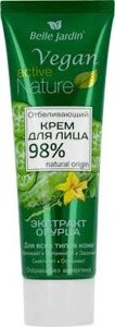 B. J. Active Nature Vegan Крем для лица Отбеливающий с экстрактом огурца и лимона 85 мл