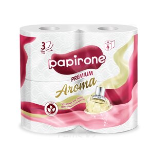 Туалетная бумага "Papirone" (Premium), Aroma 4 рулона