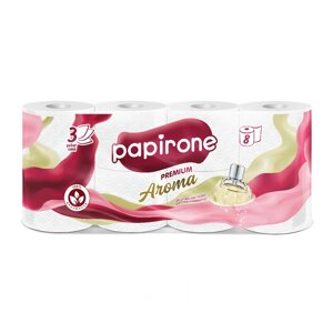 Туалетная бумага "Papirone" (Premium), Aroma 8 рулонов