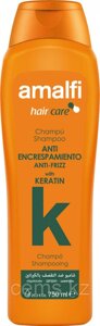 AMALFI шампунь Кератиновый "Keratin anti-frizz", для всех типов волос 750мл