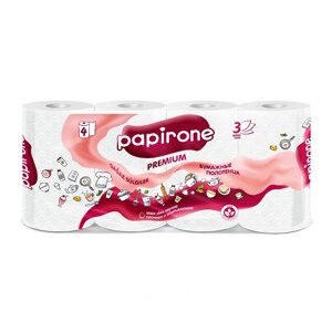 Бумажные полотенца "Papirone" (Premium) 4 рулона