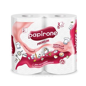 Бумажные полотенца "Papirone" (Premium) 2 рулона