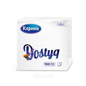 Салфетки бумажные Карина "Dostyq" 100 шт