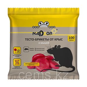 Тесто-брикет от крыс и мышей, 100г Nadzor