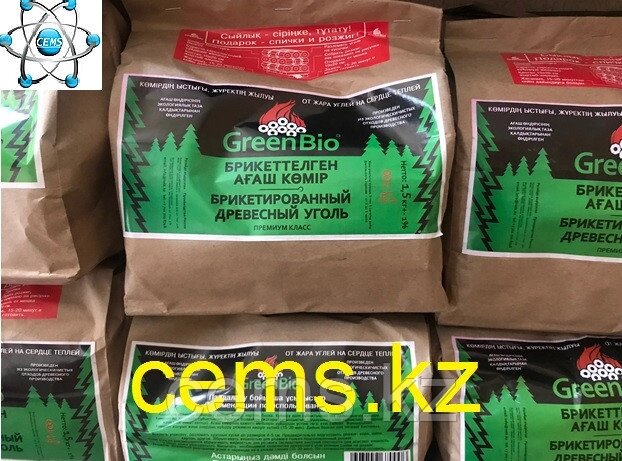 Уголь древесный (брикет) 1,5 кг от компании ТОО "Компания CEMS" - фото 1
