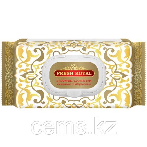 Влажные салфетки Fresh Royal №150 для всей семьи очищающие, универсальные от компании ТОО "Компания CEMS" - фото 1