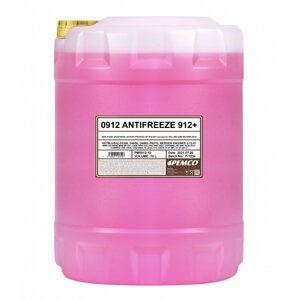 PEMCO охлаждающая жидкость антифриз antifreeze 912+40oc) 20 литров (красный, AG12, SAE J1034; AFNOR NF R15-601; ASTM