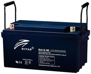Аккумулятор AGM RITAR 12V 80Ач глубокого разряда RA12-80