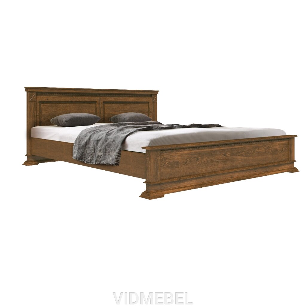 Кровать двойная «Верди Люкс» с низким изножьем 16/1 П434.08/1м черешня от компании VIDMEBEL - фото 1
