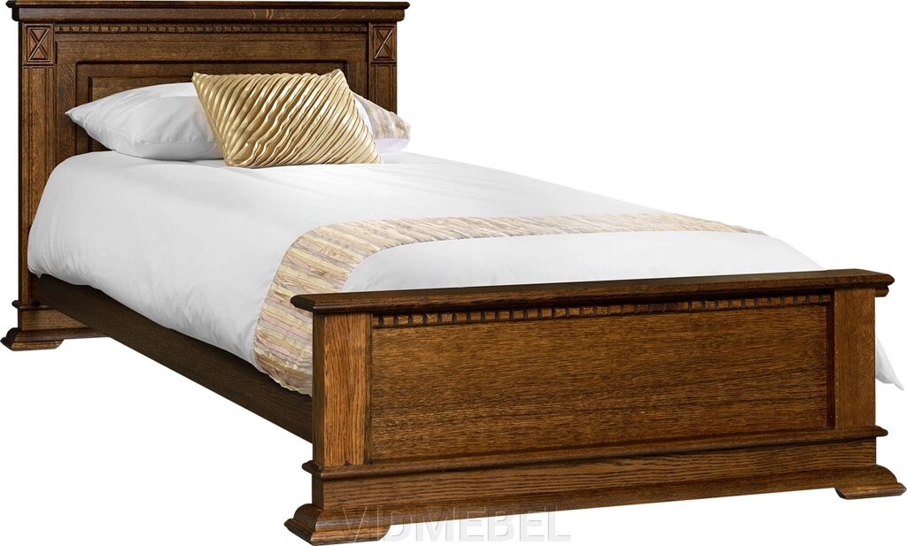 Кровать одинарная 9/1 П434.05/1м «Верди Люкс» с низким изножьем черешня от компании VIDMEBEL - фото 1