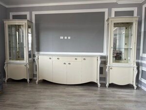 Набор мебели для гостиной «луиза» мм-257 белая молодечномебель