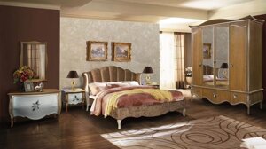 Набор мебели для спальни «трио» мм-277 коньяк + сп молодечномебель