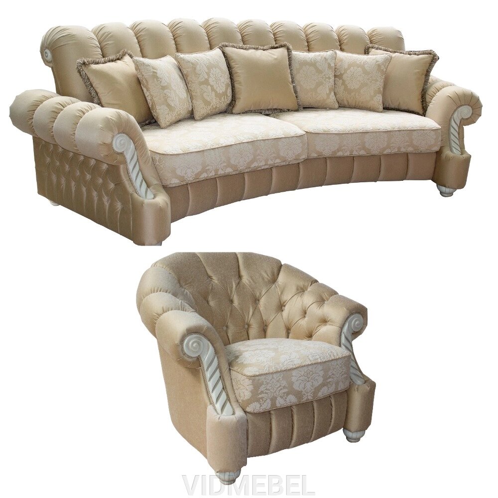Набор мягкой мебели «Кредо» 3М+12 (31121+311210+311210 тк) от компании VIDMEBEL - фото 1