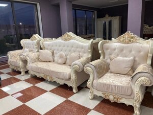 Мягкая мебель Фараон бежевый 3+1+1 (диван и два кресла) Россия