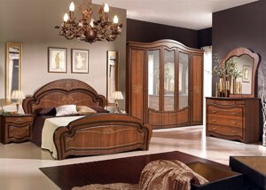 Спальный гарнитур Джамиля 5Д коричневый Слониммебель в Астане от компании VIDMEBEL