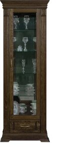 Шкаф с витриной «Верди Люкс 1з» П487.11з табак в Астане от компании VIDMEBEL