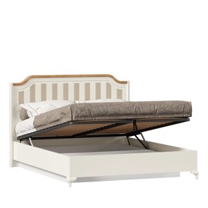Вилладжио Кровать двуспальная 1600 с подъёмным механизмом (Алебастр/Дуб Золотой) Любимый дом