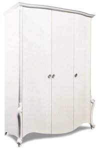 Шкаф для одежды луиза мм-227-01/03б белая эмаль с патиной молодечномебель