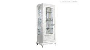 Шкаф с витриной Соната ММ-284-01 Белая эмаль + ТП Молодечномебель