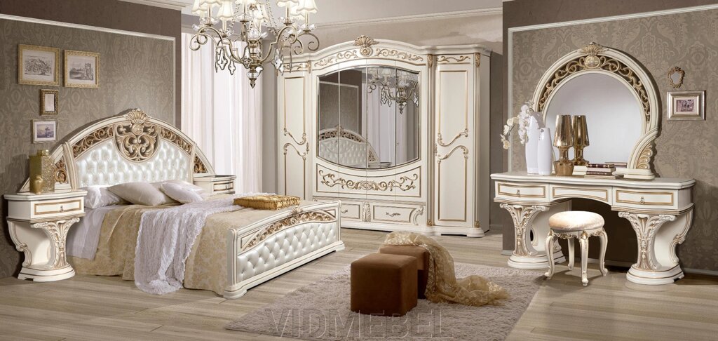 Спальный гарнитур Флоренция 6Д светлый Слониммебель от компании VIDMEBEL - фото 1