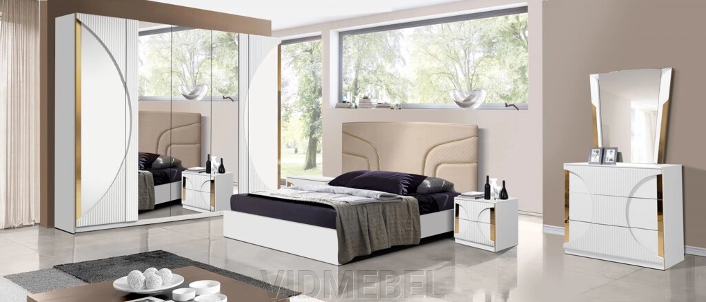 Спальный гарнитур Каталея 5Д белый Форест Групп от компании VIDMEBEL - фото 1