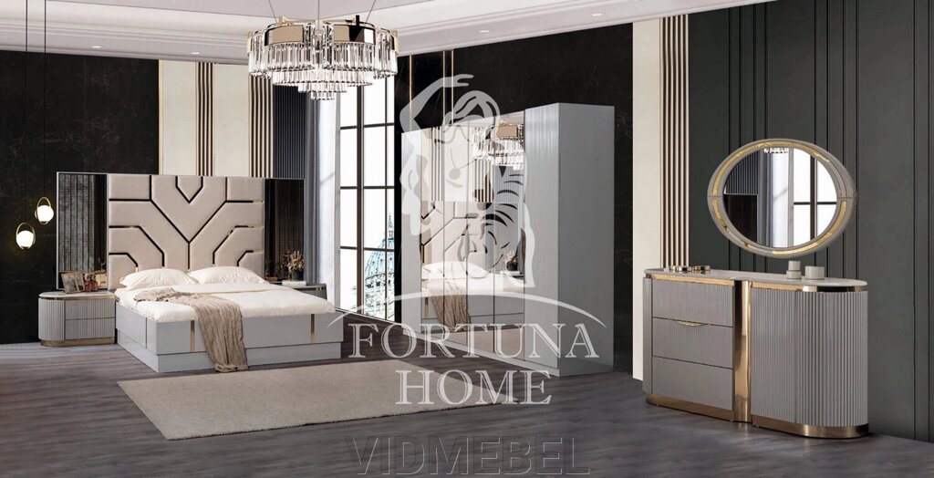 Спальный гарнитур Ницца luxury, мокко Фортуна от компании VIDMEBEL - фото 1