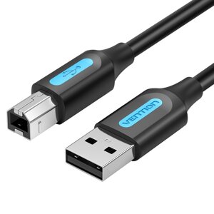 Кабель vention USB 2.0 AB (1.5м) black COQBG