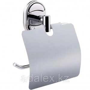 Настенный держатель металлический для туалетной бумаги с крышкой
