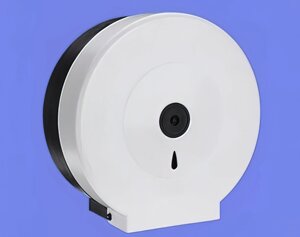 Диспенсер антивандальный для туалетной бумаги Джамбо втулка 3 см универсальная пластик белый