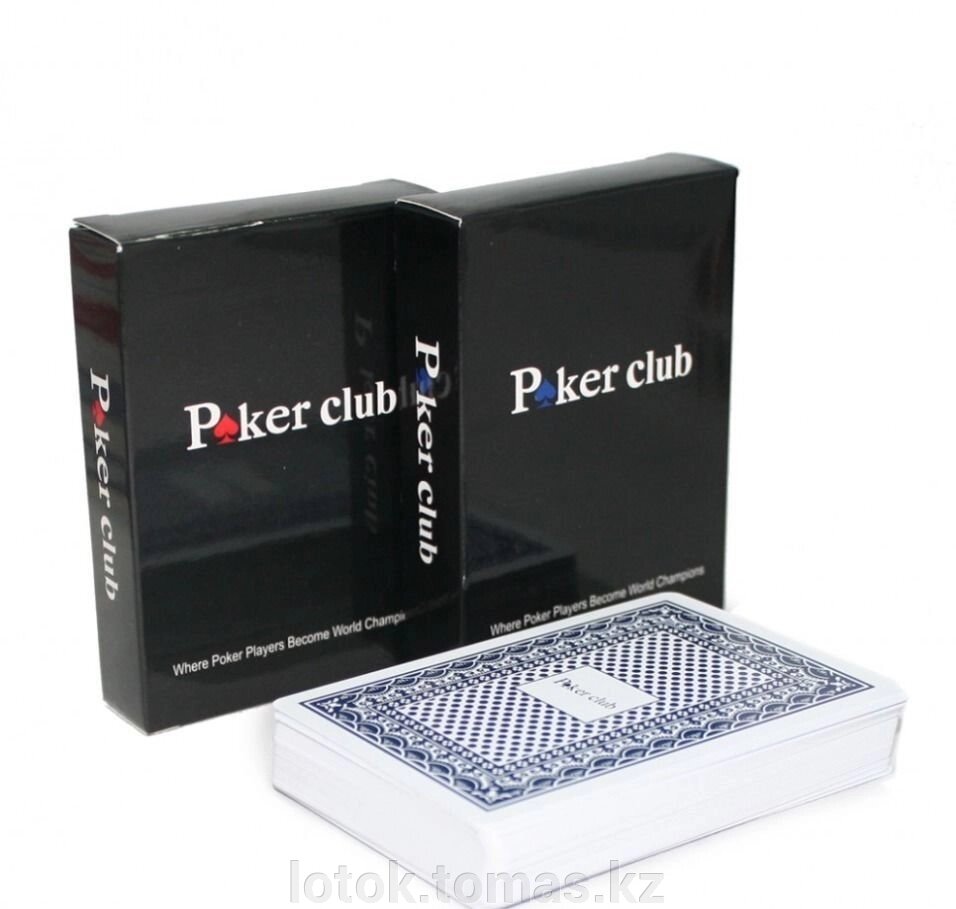 Игральные карты «Poker club» , пластиковые от компании Интернет-магазин приятных покупок LotOk - фото 1