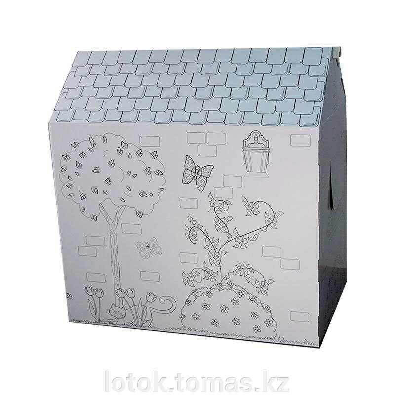 Картонный домик-раскраска+Подарок от компании Интернет-магазин приятных покупок LotOk - фото 1